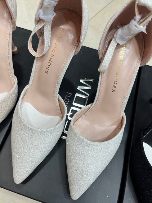 Luxury Shimmer Embellished Pointed Toe Stilettos